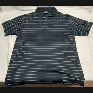 Nike golf Dri - fit polo shirt Men’s XL stripped blue green